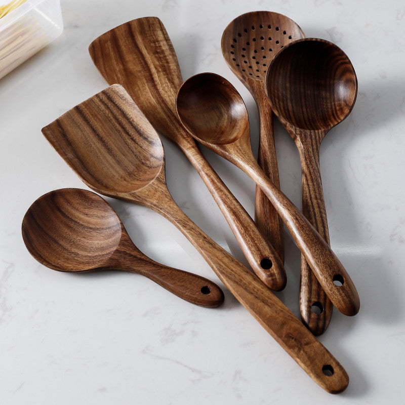 🌿Set di Stoviglie in Legno Naturale - Ecologiche ed Indistruttibili🌿